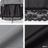 レースサス付きリボンプリーツスカート