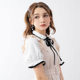 シンプルフリルジャンスカワンピース
