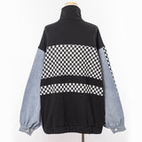 【Rabintage】Checker flag Denim blouson