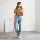 【メール便】花柄シャーリングブラウス
