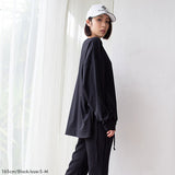 Side waterproof zip long sleeves tee