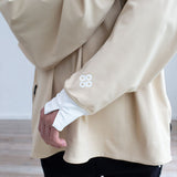 Side waterproof zip long sleeves tee