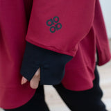 Side waterproof zip long sleeves tee