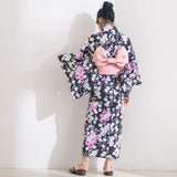 八重桜柄浴衣3点セット