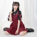 バックルベルトプリーツジャンスカ