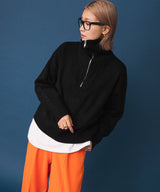 ハーフジップニット
