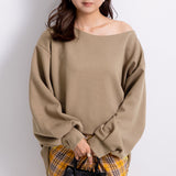 【やみつきとろみ素材】バックスリットボンディングチュニックトップス