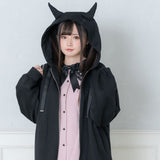 選べる天使or悪魔プリント柄パーカーワンピ