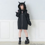 選べる天使or悪魔プリント柄パーカーワンピ