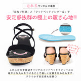 +7.5cm走れる楽ちんストラップサンダル