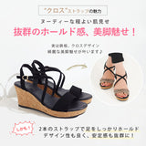+7.5cm走れる楽ちんストラップサンダル