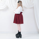 3連バックルプリーツスカート