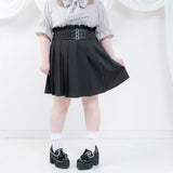 3連バックルプリーツスカート