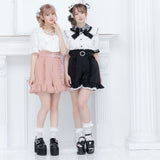 バックルベルトフリルショートパンツ