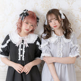 コットンレースフリルワンピース
