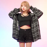 ビジューハート3連ピアス