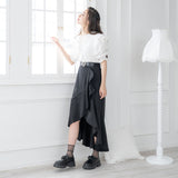 【10/23 10:59までの特別価格】アシメフリルマーメイドスカート