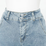 セクシー開きストレッチフレアデニムパンツ