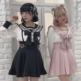 セーラーレースフリルビジューブラウス