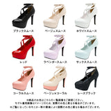 定番クロスベルト美脚パンプス