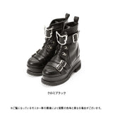 【海外発送不可】クロミバックルショートブーツ