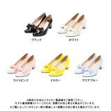 4.5cmヒールリボンパンプス