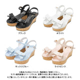 厚底リボンサンダル