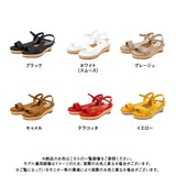 やみつきフッドベッドローウェッジベルトサンダル