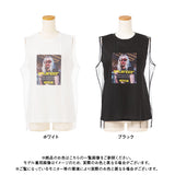 【メール便】チュール重ねプリントタンクトップTシャツ