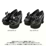 ビジューリボン厚底ローファー