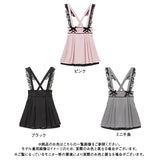 レースサス付きリボンプリーツスカート