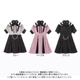 オフショルチェーンジップワンピース