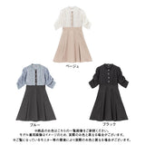 レースブラウスドッキングワンピース
