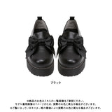ダブルサテンリボンローファーパンプス