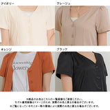 Vネックボタンポケットシャツワンピース