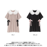 襟付きビッグカットワンピース