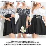 オフショルシャツフレアワンピース