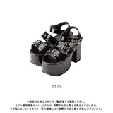エナメル3連バックルベルトサンダル