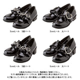 選べるヒールハートローファーパンプス