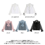 【メール便】レースボウタイフリルブラウス