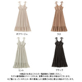 ワッシャープリーツシフォンキャミワンピース