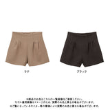 ウエストタックフレアショートパンツ