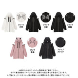選べる天使or悪魔プリント柄パーカーワンピ