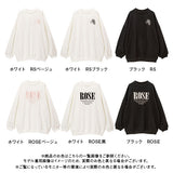 Rose刺繍スウェットワンピース