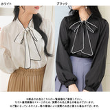 ミニレースボウタイブラウス