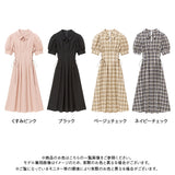 サイドレースアップパフワンピース