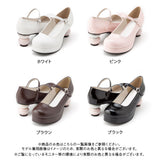 マカロンヒールロリータパンプス