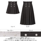 ビッグリボンビジュープリーツスカート