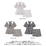 丸襟フリルガーリーセットアップ